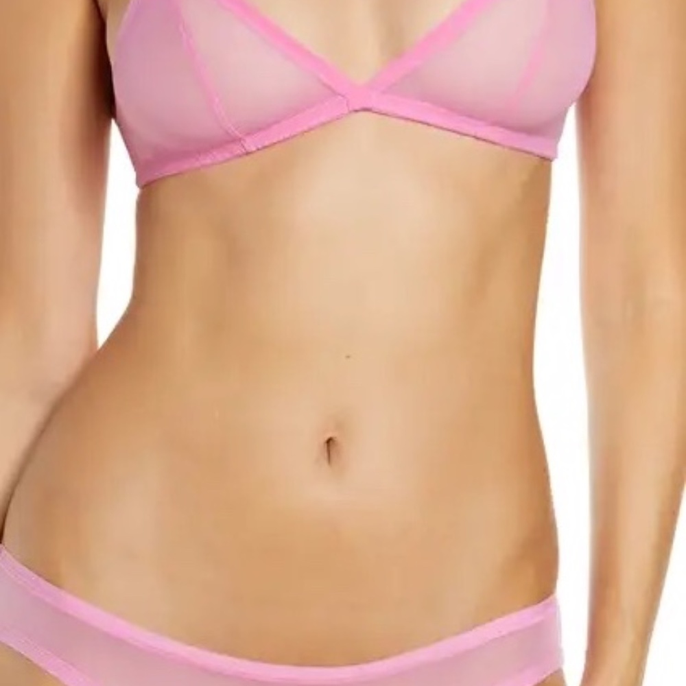 LUELLE Tibi Mesh Bralette & Thong Panty Set